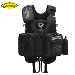 Daiseanuo Men Professional Multi-functional Life Fishing Vest Outdoor Sports Fishing Tackle Fly Swimming Adjustable Buoyant Vest