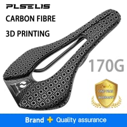 Plselis Full Carbon Bicycle Saddle Lightweight 170g Shock Absorption Ergonomic Design Bike Seat Cushion for Comfortable Riding