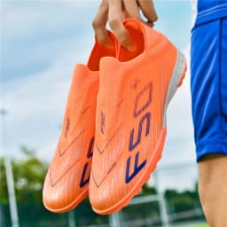 T36 Laceless Mens Soccer Shoes Boys F50 TF/FG Training Football Sneakers for Youth Turf Soccer Cleats Chuteira Campo 35-45