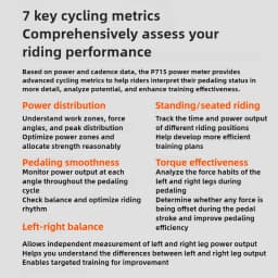 Magene P715 Pedal-Based Cycling Power Meter Dual-sided Bike Pedals ±1% Power Accuracy Bluetooth ANT+ Optimized for KEO&SPD-SL