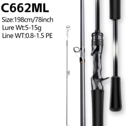 FISHINGFANS GREENBEE T1100 Carbon Blank 7KG Big Power LS Light Guide L ML M 6'6 7' 7'6 8' 8'6 5-18g 7-35g Bass Sea Fishing Rod