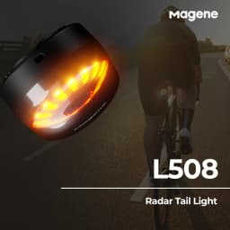 Magene Smart Radar LED Bicycle Lighting System Headlight And Tail Light Set Ebike Compatible Cycling Saddle Seatpost Taillight
