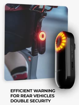 Magene Smart Radar LED Bicycle Lighting System Headlight And Tail Light Set Ebike Compatible Cycling Saddle Seatpost Taillight
