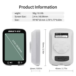 Wireless Bike Computer GPS Speedometer&Odometer Waterproof Multi-Functions Bike Computer with Auto Start/Stop/Backlight Holder