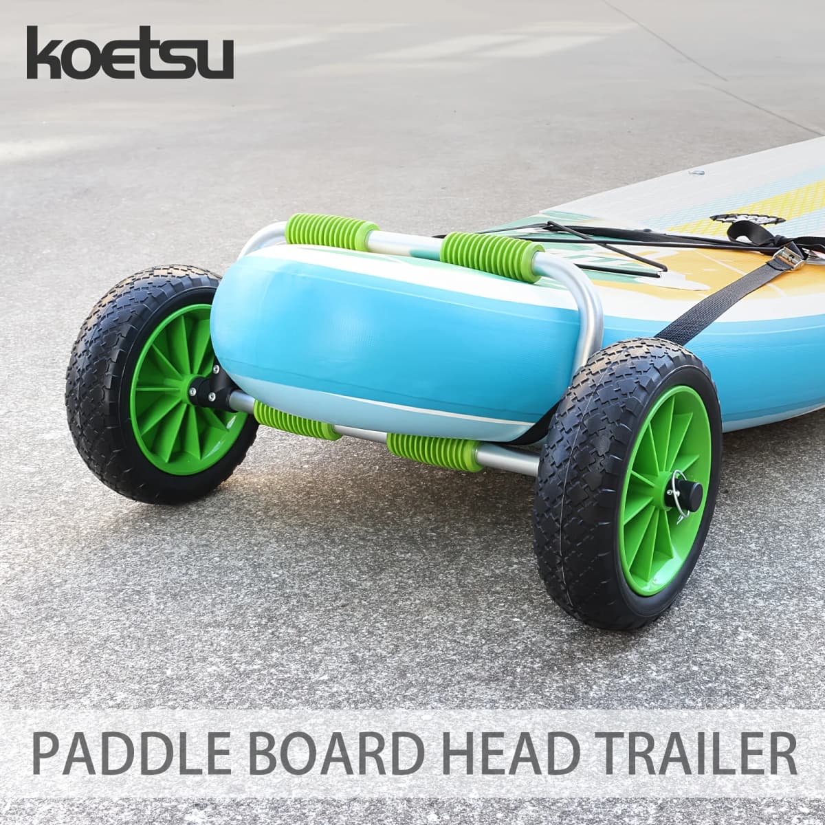 KOETSU Paddle Board Transport Dolly Front End Mount Design PU Foam Roller For Easy Drag Use