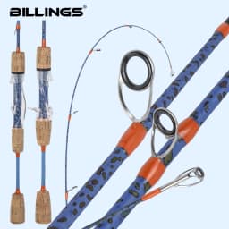 BILLINGS Fishing Rod 1.68m 1.8m 2.1m Carbon Spinning Baitcasting Lure Fishing Rod 2 Section Pole Rod Ceramic Guide 2-18g