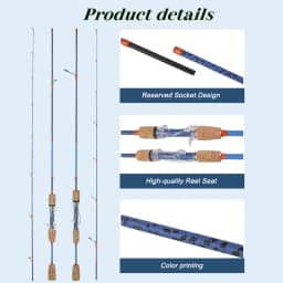 BILLINGS Fishing Rod 1.68m 1.8m 2.1m Carbon Spinning Baitcasting Lure Fishing Rod 2 Section Pole Rod Ceramic Guide 2-18g
