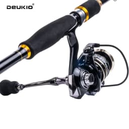 DEUKIO 1.8/2.1m Carbon Spinning Combo, Ultralight Rod with 5.2:1 Reel, 8KG Max Drag Sensitive Fishing Set for Fresh/Saltwater