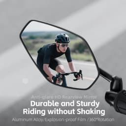 Stable Bicycle Mirror Anti Glare Aluminum Alloy Bracket Anti Vibration with Installation Hex Key Bicycle Accessories