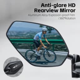Stable Bicycle Mirror Anti Glare Aluminum Alloy Bracket Anti Vibration with Installation Hex Key Bicycle Accessories