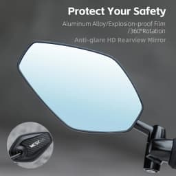 Stable Bicycle Mirror Anti Glare Aluminum Alloy Bracket Anti Vibration with Installation Hex Key Bicycle Accessories