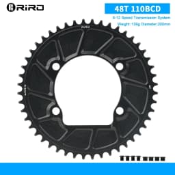 RIRO 110BCD Chainring for SHIMANO R7000 R8000 R9100 Road Bike Chainring 50-34T 52-36T 53-39T 50-40T 110 BCD Chainwheel