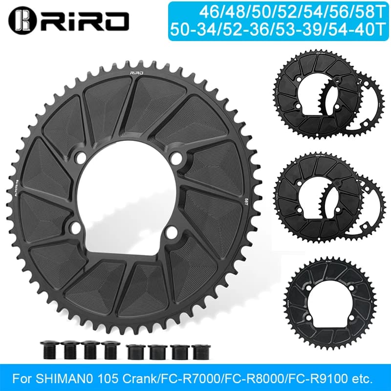 RIRO 110BCD Chainring for SHIMANO R7000 R8000 R9100 Road Bike Chainring 50-34T 52-36T 53-39T 50-40T 110 BCD Chainwheel