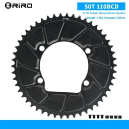 RIRO 110BCD Chainring for SHIMANO R7000 R8000 R9100 Road Bike Chainring 50-34T 52-36T 53-39T 50-40T 110 BCD Chainwheel