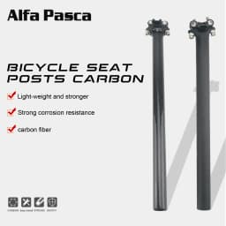 Alfa Pasca Carbon Fiber Seat Post 27.2/30.8/31.6mm Zero Offset Mountain/Road Bike Seat Parts No Logo 3K Matte/Glossy Accessorie
