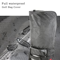 Universal Oversized Waterproof Golf Bag Hood Cover with 6 Adjustable Snaps, Fits 8.5"-9.5" Golf Bags