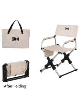 Outdoor Foldable Director Chair Aluminum Alloy Lightweight Camping Chair Portable Beach Fishing Hiking Picnic Seat Travel Furnit