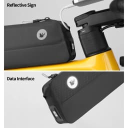 Rhinowalk Bicycle Extra-Long Top Tube Frame Bag Waterproof Paint-Safe Screw & Strap Fixing Bikepacking For MTB&Road Bike Storage