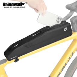 Rhinowalk Bicycle Extra-Long Top Tube Frame Bag Waterproof Paint-Safe Screw & Strap Fixing Bikepacking For MTB&Road Bike Storage