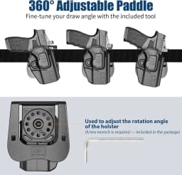 Only For Springfield Hellcat Pro,OWB Holster,Index Finger Lock,Level 2 Retention Outside Waistband Holster,Right hand