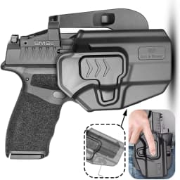 Only For Springfield Hellcat Pro,OWB Holster,Index Finger Lock,Level 2 Retention Outside Waistband Holster,Right hand