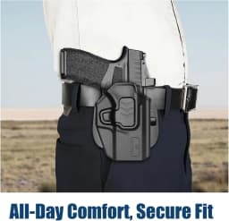 Only For Springfield Hellcat Pro,OWB Holster,Index Finger Lock,Level 2 Retention Outside Waistband Holster,Right hand
