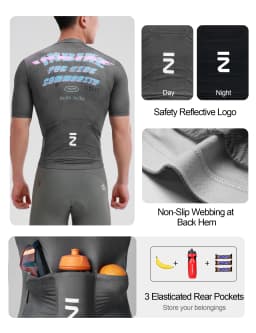 INBIKE Men's Cycling Jersey Set Road Bike Jersey with Pockets Short Sleeves Cycling Kits Bib Shorts Padded MTB Cycling Clothing