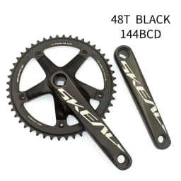 SKEACE Bicycle Crankset 144BCD Mountain Bike Square Hole Crank Aluminum Alloy Single Speed Crank Chainwheel 165mm 48T Crank Set