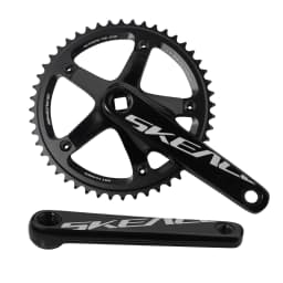 SKEACE Bicycle Crankset 144BCD Mountain Bike Square Hole Crank Aluminum Alloy Single Speed Crank Chainwheel 165mm 48T Crank Set