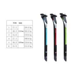 Bicycle Carbon Seat post Setback 25mm MTB/Road Seatpost 27.2/30.8/31.6mm length 350/400mm Bicycle SeatPost Parts Carbon Canoe