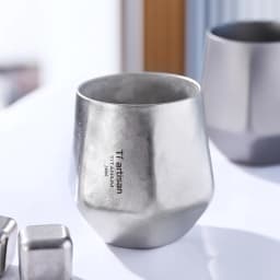 Tiartisan Pure Titanium Double Layer Beer Cup 240ml Hexagonal Coffee Mug Outdoor Backpack Ultralight Portable Tea Drinking Cup