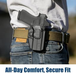 OWB Holster for Glock 43 43X 48 (MOS & Rail Versions),Also Fit G43X MOS,Level II Retention Outside Waistband Holster,Right hand