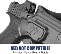OWB Holster for Glock 43 43X 48 (MOS & Rail Versions),Also Fit G43X MOS,Level II Retention Outside Waistband Holster,Right hand