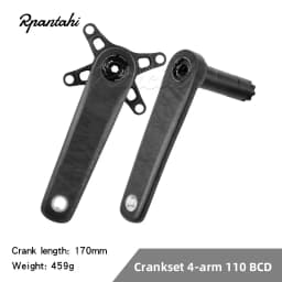 RPANTAHI Road Bicycle Carbon Fiber Crank Dub29 Axle Core Ultra Light Straight Mounted 8-Pin Interface Crank Bicycle Accessories