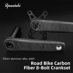 RPANTAHI Road Bicycle Carbon Fiber Crank Dub29 Axle Core Ultra Light Straight Mounted 8-Pin Interface Crank Bicycle Accessories