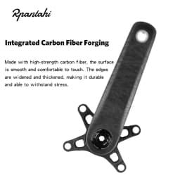 RPANTAHI Road Bicycle Carbon Fiber Crank Dub29 Axle Core Ultra Light Straight Mounted 8-Pin Interface Crank Bicycle Accessories