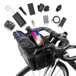 WILD MAN EVA Hard Shell Bicycle Handlebar Bag Touch Screen Phone Holder Electric Scooter Front Bag Crossbody Camera Pouch