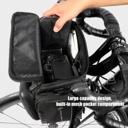 WILD MAN EVA Hard Shell Bicycle Handlebar Bag Touch Screen Phone Holder Electric Scooter Front Bag Crossbody Camera Pouch