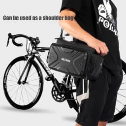 WILD MAN EVA Hard Shell Bicycle Handlebar Bag Touch Screen Phone Holder Electric Scooter Front Bag Crossbody Camera Pouch