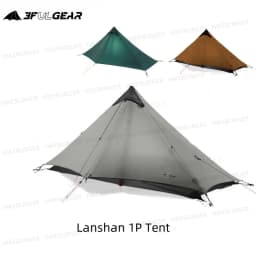 3F UL GEAR 2026 Lanshan 1 Tent Ultralight Outdoor Camping Poleless Tent T-zipper Door Waterproof Trekking Mountaineering
