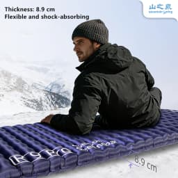 Mountain spring R9pro High R-Value Inflatable Sleeping Pad, Lightweight Camping Mat, Ultralight Compact for Backpacking