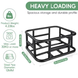 Rear Bike Basket Bicycle Cargo Rack Bag With Handle Large Capacity Fron E-Bike Basket Bike Baskets for Outdoor Travel Shopping