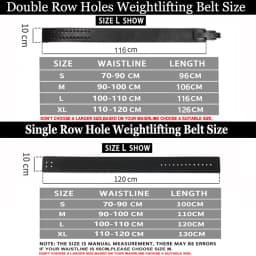 13mm Thick Weightlifting Belt,Double Row Holes Powerlifting Belt,Bodybuilding Back Protector and Lumbar Support,Gym Belts