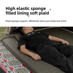 Mountainhiker 10CM Inflatable Cheese Mattress Special Sponge Upgrade Portable Sleeping Pad Mat for Outdoor Camping Family Use