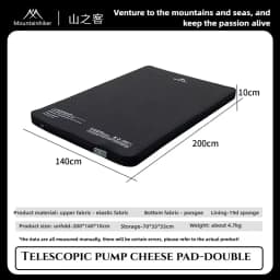 Mountainhiker 10CM Inflatable Cheese Mattress Special Sponge Upgrade Portable Sleeping Pad Mat for Outdoor Camping Family Use