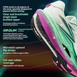 361 Degrees STEED Men's Running Shoes Speed training Breathable Cushioning Durable Skidproof Male Marathon Sneakers 672612203