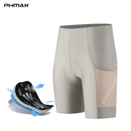 PHMAX Women's Cycling Shorts 5D SILICONE Padded Women Road MTB Bike Cycling Shorts Pants  with Pocket Pro Bicycle Shorts