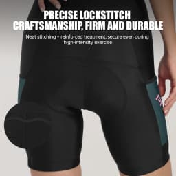 PHMAX Women's Cycling Shorts 5D SILICONE Padded Women Road MTB Bike Cycling Shorts Pants  with Pocket Pro Bicycle Shorts