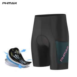 PHMAX Women's Cycling Shorts 5D SILICONE Padded Women Road MTB Bike Cycling Shorts Pants  with Pocket Pro Bicycle Shorts