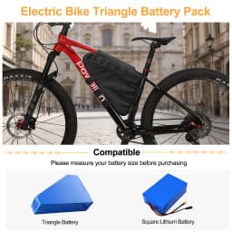 E-Bike Triangle Battery Bag Waterproof Bicycle Frame Storage Bag MTB Road Bike Triangle Bag Black Cycling Accessory Side Pocket